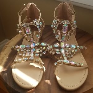 Shoe Dazzle Jeweled Sandals